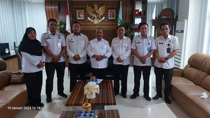 Penjabup Boalemo Sherman Moridu saat menerima kunjungan Kemenkumham Gorontalo