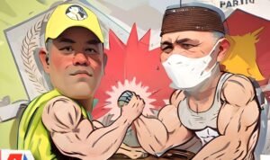 Nasir Giasi vs Saipul Mbuinga (Ilustrasi Harianpost)