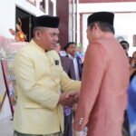 Ketua DPRD Pohuwato sambut kehadiran Pj Gubernur Ismail Pakaya dalam Paripurna HUT Pohuwato ke21 Tahun