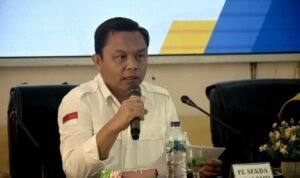 Penjabat Sekda Boalemo Supandra Nur saat membuka pembinaan statistik sektoral kabupaten Boalemo