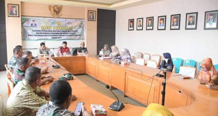 Rapat koordinasi penyaluran bantuan pangan olen pemerintah daerah Boalemo