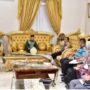 Penjabat Gubernur Gorontalo Ismail Pakaya didampingi Sekretaris Daerah Sofian Ibrahim saat menerima kunjungan Ombudsman RI di Rujab Gubernur,