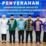 Penjagub Gorontalo Ismail Pakaya bersama kepala daerah se Kabupaten Kota, usai menyerahkan Laporan Keuangan Pemerintah Daerah (LKPD) unaudited tahun anggaran 2023 ke Badan Pemeriksa Keuangan (BPK) Perwakilan Gorontalo