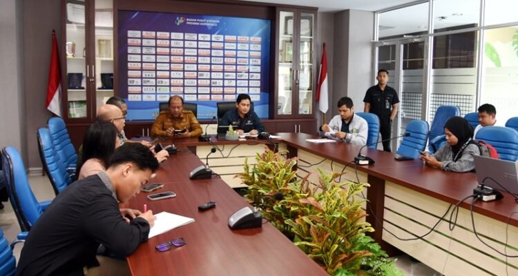 Suasana rilis data statistik di Ruangan Dulohupa Kantor BPS Provinsi Gorontalo