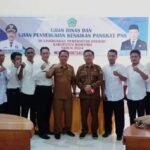 Penjabat Sekda Boalemo, Supandra Nur bersama peserta ujian Dinas dan ujian penyesuaian kenaikan pangkat di lingkungan Pemkab Boalemo