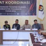 KPU Pohuwato gelar rakor tahapan pelaksanaan pilkada 2024 (Foto Razak)