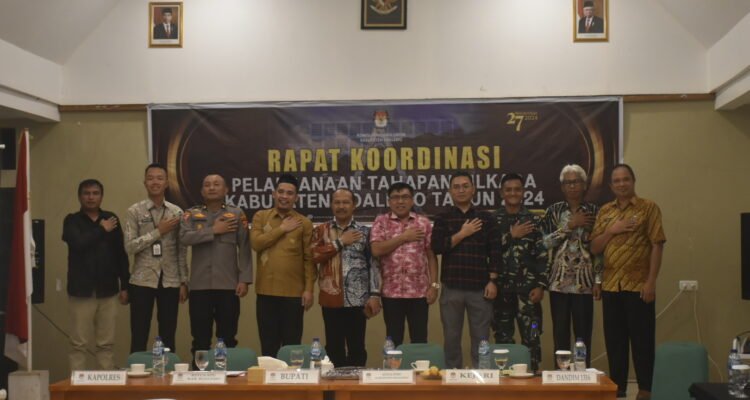 Rapat Koordinasi Pelaksanaan Tahapan Pilkada Kabupaten Boalemo Tahun 2024