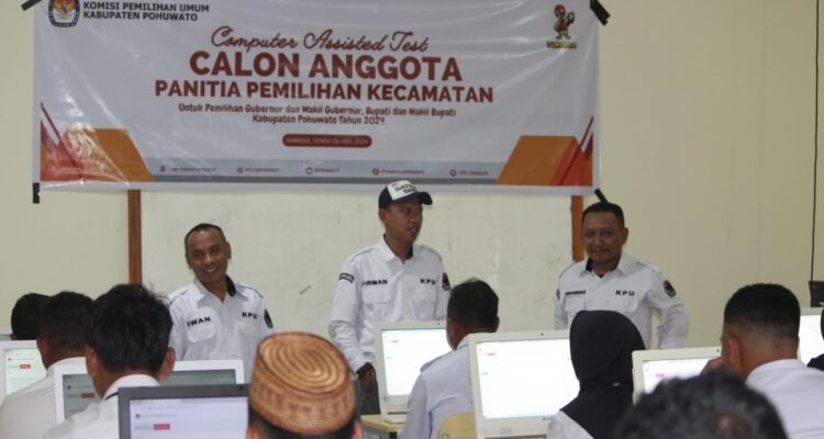 KPU Pohuwato gelar tes CAT Calon PPK Pilkada 2024. (Foto Kaco)