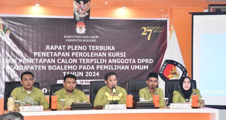 KPU Boalemo gelar rapat pleno perolehan kursi dan penetapan anggota DPRD Boalemo terpilih periode 2024 - 2029