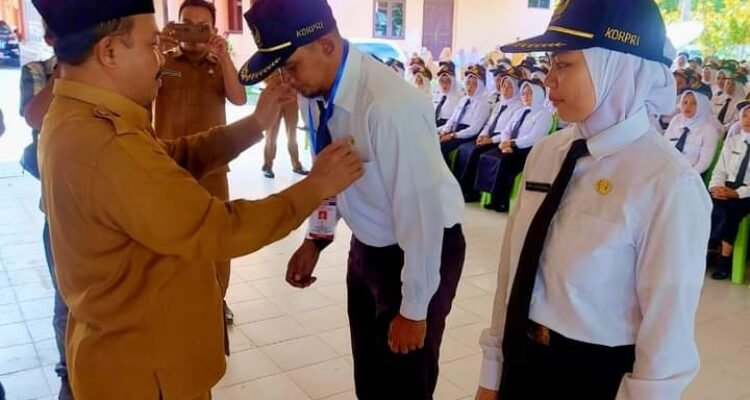 Pj Bupati Boalemo Sherman Moridu saat membuka orientasi PPPK tenaga Guru dan Kesehatan di lingkungan Pemkab Boalemo