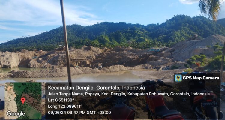 Aktivitas Pertambangan di WPR Dengilo Pohuwato