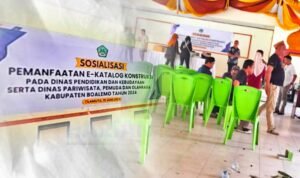 Sosialisasi Pemanfaatan E-Katalog Konstruksi Pada Dinas Pendidikan dan Kebudayaan, serta Dinas Pariwisata, Pemuda dan Olahraga, Kabupaten Boalemo berakhir ricuh