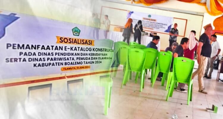 Sosialisasi Pemanfaatan E-Katalog Konstruksi Pada Dinas Pendidikan dan Kebudayaan, serta Dinas Pariwisata, Pemuda dan Olahraga, Kabupaten Boalemo berakhir ricuh