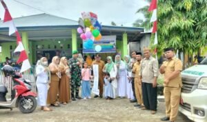 Pencanangan PIN Polio di Desa Mustika, oleh UPTD Puskesmas Berlian, dihadiri unsur Pemerintahan Kecamatan dan Desa