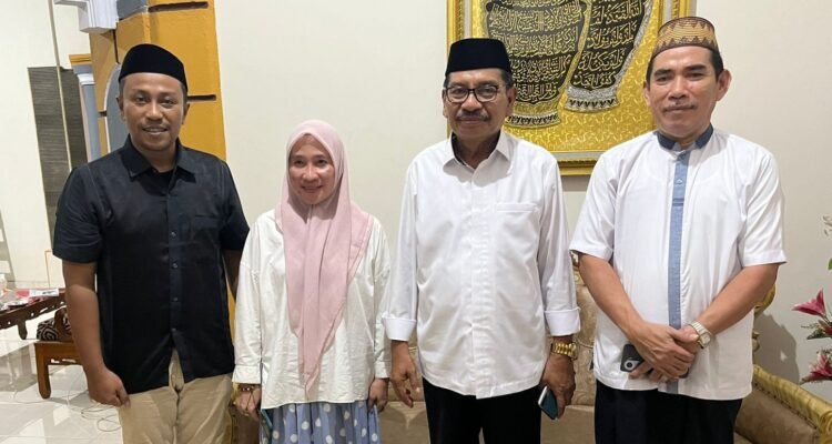 Didampingi Sekretaris PKB Provinsi Gorontalo Abdullah Diko, pasangan Ilomata Temui Ketua PWNU Gorontalo Ibrahim T Sore