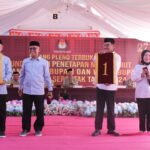 Dua paslon pilkada Pohuwato. Nomor Urut 1 Yusri M Helingo - Fatmawaty Syarif dan Nomor Urut 2 Saipul Mbuinga- Iwan Adam