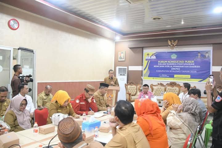 Pemerintah daerah kabupaten Boalemo, gelar forum konsultasi publik dalam rangka penyusunan Rencana Kerja Pemerintah Daerah (RKPD) tahun 2026