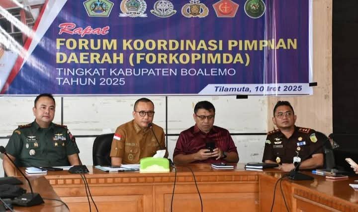 Pemkab Boalemo gelar rapat Forkopimda, dalam rangka pengendalian inflasi daerah dan antisipasi cuaca ekstrem