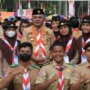 Foto Ketu Kwarcab Pramuka Pohuwato Nasir Giasi Bersama Anggota Pramuka