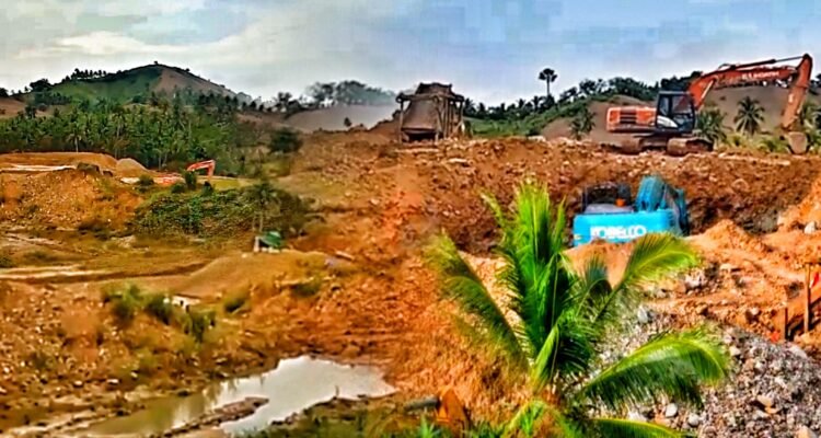 Tampak kerusakan lingkungan akibat aktivitas pertambangan ilegal desa Dulupi (Foto: harianpost/Isham)