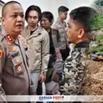 Potongan gambar adu mulut Pemilik alat berat PETI Boalemo dan Kapolres Boalemo