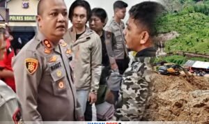 Potongan gambar adu mulut Pemilik alat berat PETI Boalemo dan Kapolres Boalemo