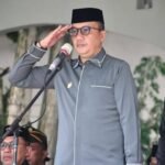 Wakil Bupati Boalemo, Lahmudin Hambali saat pimpin upacara Hari Lahir Pancasila