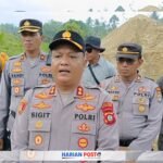 Kopolres Boalemo, AKBP Sigit Rahayudi didampingi Waka Polres Boalemo, Kabag OPS, Kasat Reskrim, Kasat Intel, dan Koplsek Dulupi