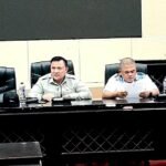 Ketua DPRD Beni Nento Didampingi Ketua Komisi III Nasir Giasi menerima aspirasi HMI Pohuwato