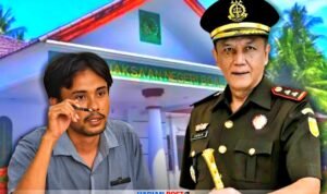 Aktivis Boalemo, Nanang Syawal (Kiri) Kepala Kejaksaan Negari Boalemo, Nurul Anwar (Kanan)