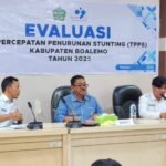 Bupati Boalemo Rum Pagau saat membuka evaluasi tim percepatan penurunan stunting