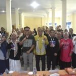 Sekda Iwan Mustapa saat menghadiri dan membuka kegiatan Lomba Video Konten Literasi, di Dinas Perpustakaan dan Kearsipan Kabupaten Bone Bolango