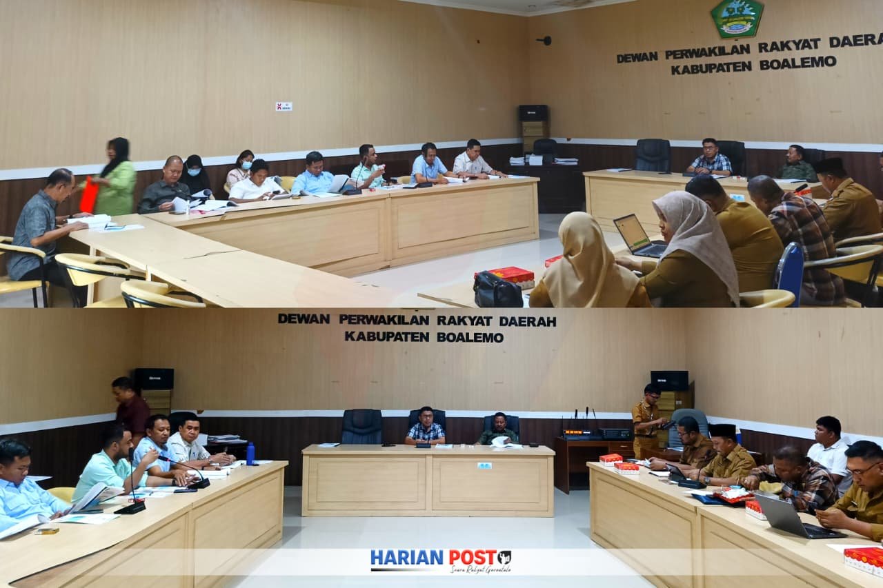 Rapat pembahasan Badan Anggaran (Banggar) DPRD Boalemo bersama Tim Anggaran Pemerintah Daerah (TAPD) terkait Rancangan APBD Perubahan 2025
