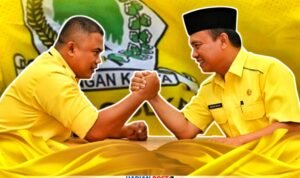 Adu kuat Nasir Giasi - Beni Nento di Musda DPD II Golkar Pohuwato ( Ilustrasi : Sham/harianpost.i