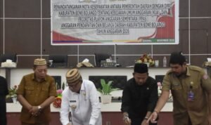 Pemerintah Kabupaten Bone Bolango bersama Dewan Perwakilan Rakyat Daerah (DPRD) resmi menandatangani Nota Kesepakatan Kebijakan Umum Anggaran dan Prioritas Plafon Anggaran Sementara (KUA-PPAS) Tahun Anggaran 2026