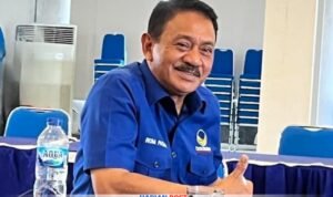 Bupati Rum Pagau meluruskan pemberitaan yang menyebut dirinya menyatakan akan keluar dari Partai Nasdem, saat memberikan sambutan pada acara Musda Partai Golkar beberapa hari lalu.