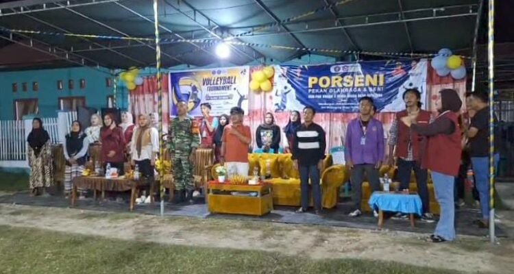 Pembukaan kegiatan olahraga dan kesenian, yang dilaksanakan oleh Mahasiswa KKN PAR UNUGO dan Pemuda Desa Sipatana.