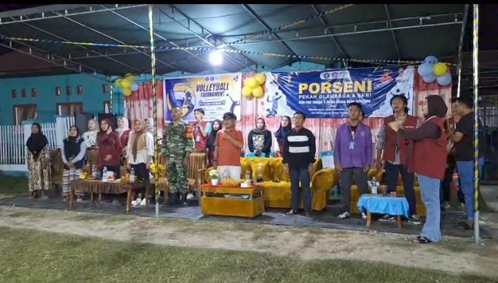 Pembukaan kegiatan olahraga dan kesenian, yang dilaksanakan oleh Mahasiswa KKN PAR UNUGO dan Pemuda Desa Sipatana.