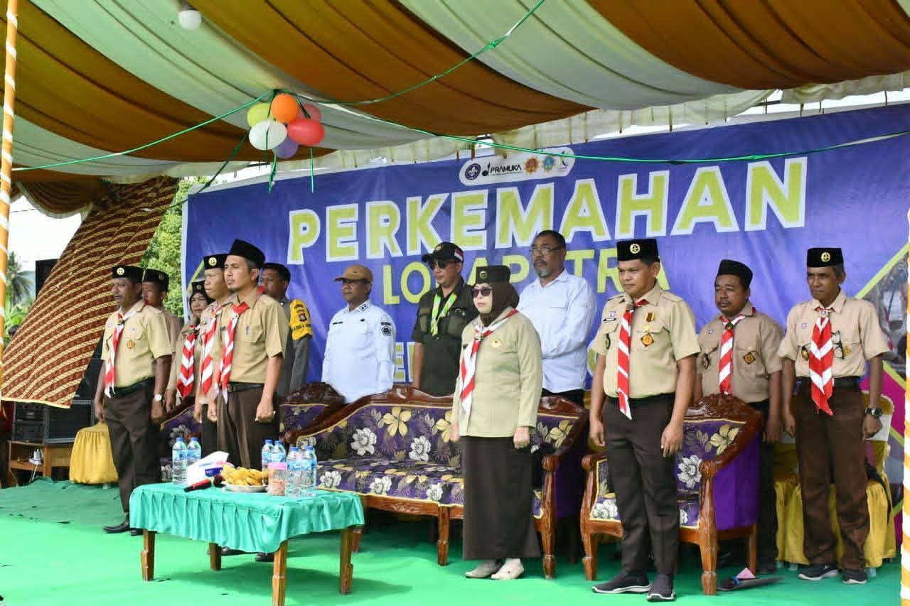 Wakil Bupati Boalemo, Lahmuddin Hambali hadiri kegiatan perkemahan lomba ketangkasan patriot muda se-gugus 4 gerakan Pramuka Kwartir Ranting Wonosari