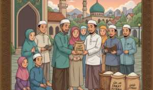 Ilustrasi Zakat Fitrah ( Google Gemini)