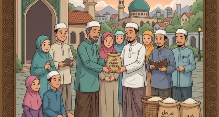 Ilustrasi Zakat Fitrah ( Google Gemini)