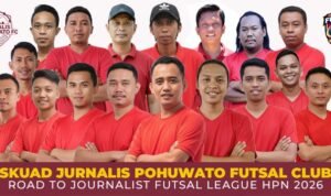 Skuad Jurnalis Pohuwato Fc (Foto : Ronald Tine)