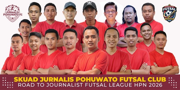 Skuad Jurnalis Pohuwato Fc (Foto : Ronald Tine)