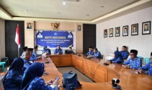 Wakil Bupati Boalemo, Lahmuddin Hambali pimpinan rapat koordinasi tim pengendalian inflasi daerah