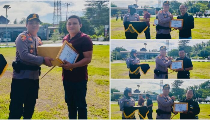 Empat Wartawan Boalemo Diganjar Penghargaan Oleh Polres Boalemo