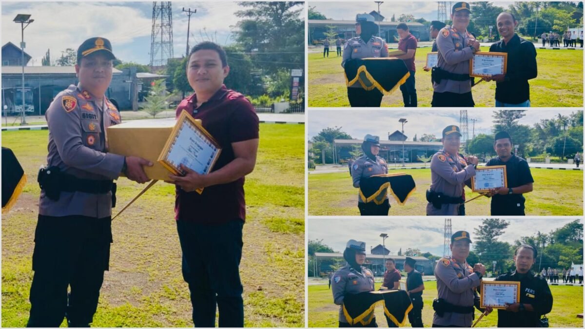 Polres Boalemo Beri Penghargaan Kepada Empat Wartawan Boalemo