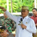 Bupati Bone Bolango, Ismet Mile di peletakan batu pertama pembangunan kampung nelayan merah putih di Bone Pantai