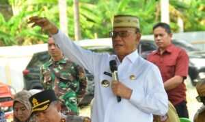 Bupati Bone Bolango, Ismet Mile di peletakan batu pertama pembangunan kampung nelayan merah putih di Bone Pantai