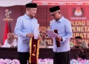 Bupati Saipul Mbuinga dan Wakil Bupati Iwan Adam Dalam Momen Pengambilan Nomor Urut, pada Pilkada tahun 2024 (Doc. Harianpost.id)