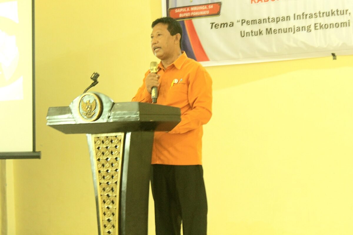 Kepala BPS Pohuwato Harim Imran Saat Menjadi Narasumber Pada Musrenbang Kabupaten Pohuwato, Senin, 30 Maret 2026, di Kantor Bupati Pohuwato
